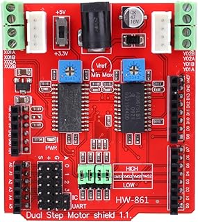 LYEAA A3967 Stepping Motor Easy Driver Module IO PWM 2 Channel Dual Stepper Motor Development Board DC 3.8V-5.0V Electronic Components