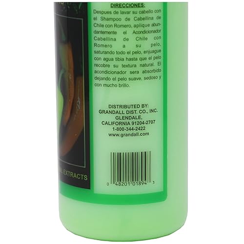 Miniatura 5 de Acondicionador de Chile con Romero Acondicionador para prevenir la caída del cabello con extractos naturales 960 ml Botella