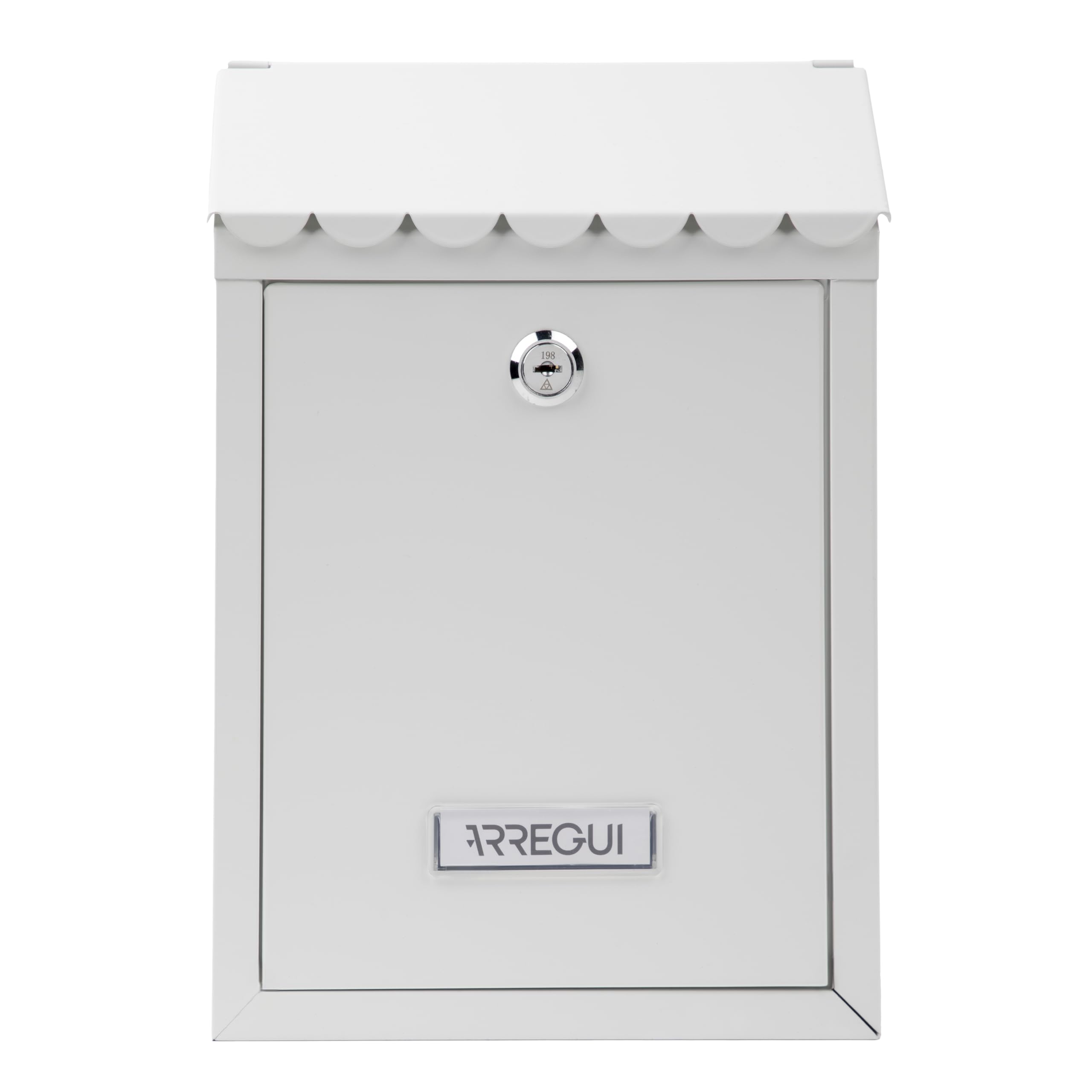 ARREGUI Civic E5721-C Boîte aux lettres extérieure en acier Taille S (courrier DIN A5) Petite boîte aux lettres murale individuelle Facile à installer Blanc