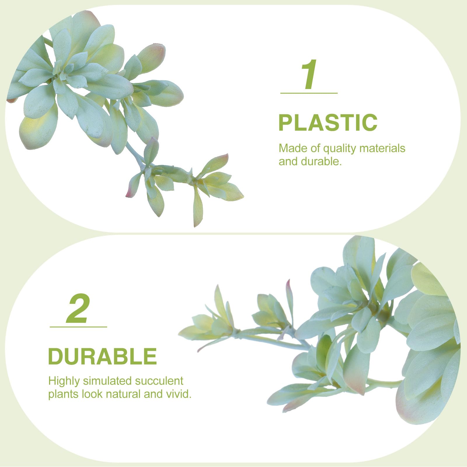 Milisten Plante Artificielle Succulente Réaliste 27cm en Plastique, Rotin