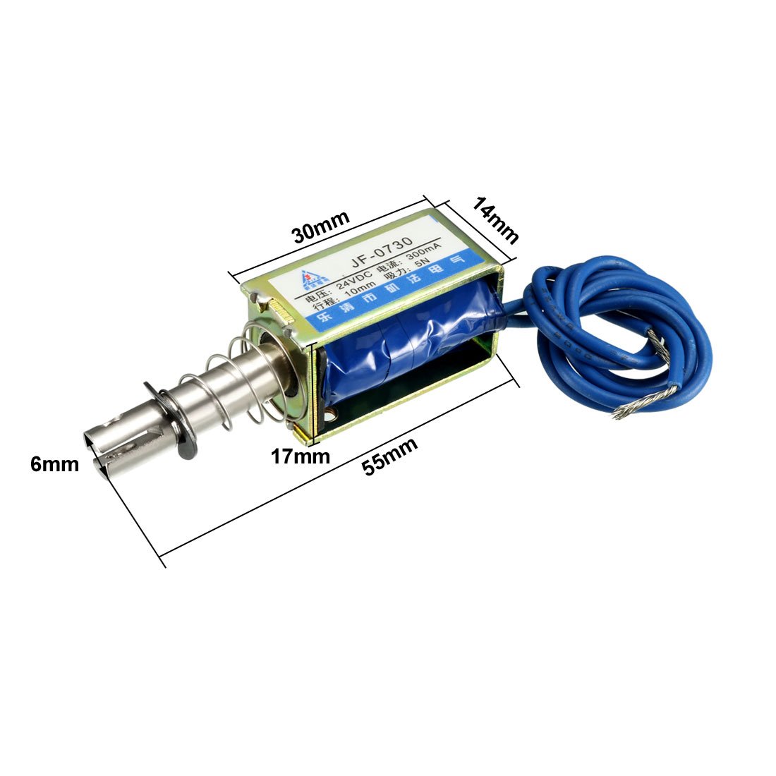 Amazon.com: uxcell Linear Motion Solenoid Electromagnet JF-0730 DC