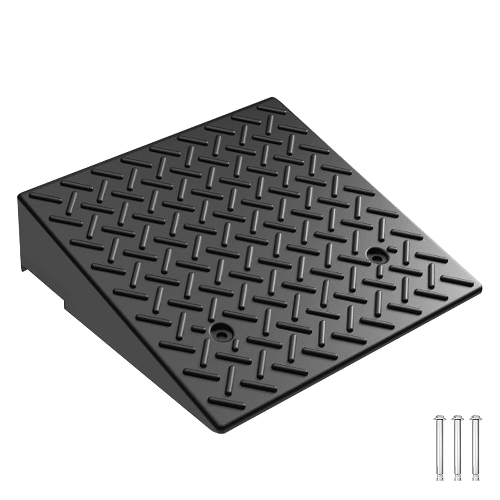 Wysokowydajna gumowa rampa wjazdowa o nośności 11023 kg, do kosiarki, wózka inwalidzkiego, motocykla, samochodów, chodników i szopy (50 x 60 x 16 cm)