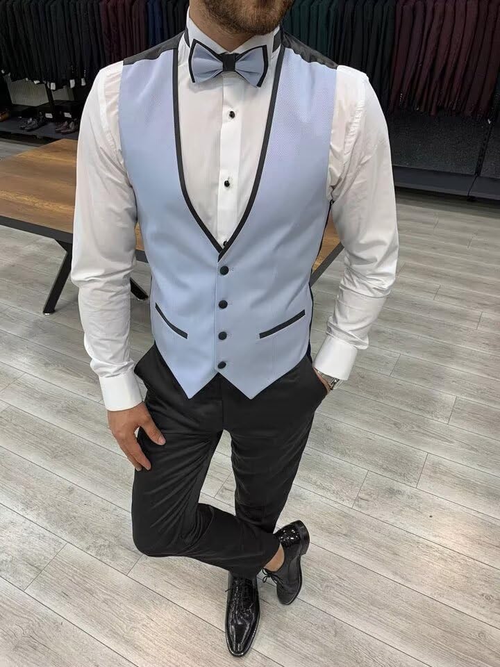 Wangyue Mens Tuxedo Suit 3 Piece Slim Fit Suit fot Men Wedding Formal Prom Tuxedo for Men Dinner Party3