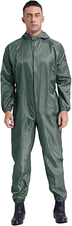 Loodgao Mens Long Sleeve Work Overalls Long Sleeve Zipper Overalls Mechanic Bodysuit