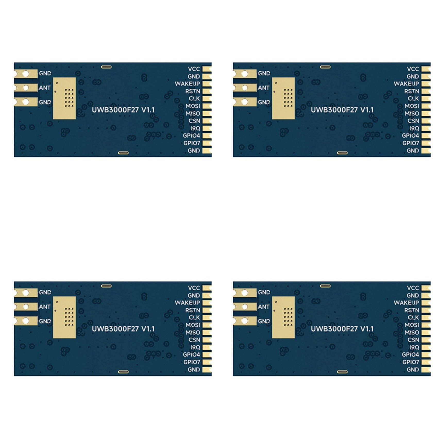 Jnchdghwa Blue 4X New Lot Uwb3000f27 - Uwb Decawave's Dw3000 Accuracy 10Cm Tracking Indoor Positioning Module 500Mw Ranging Module