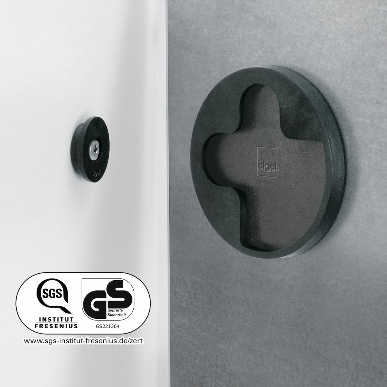 SIGEL GL902 Wandhalterung Ersatz-Set XL für Glas-Whiteboards Artverum