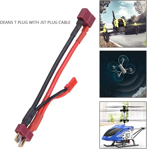 Miniatura 3 de plplaaoo Cable de extensión servo, divisor de enchufe JST macho a hembra, servo adaptador de enchufe Deans con enchufe JST, cable de alimentación de