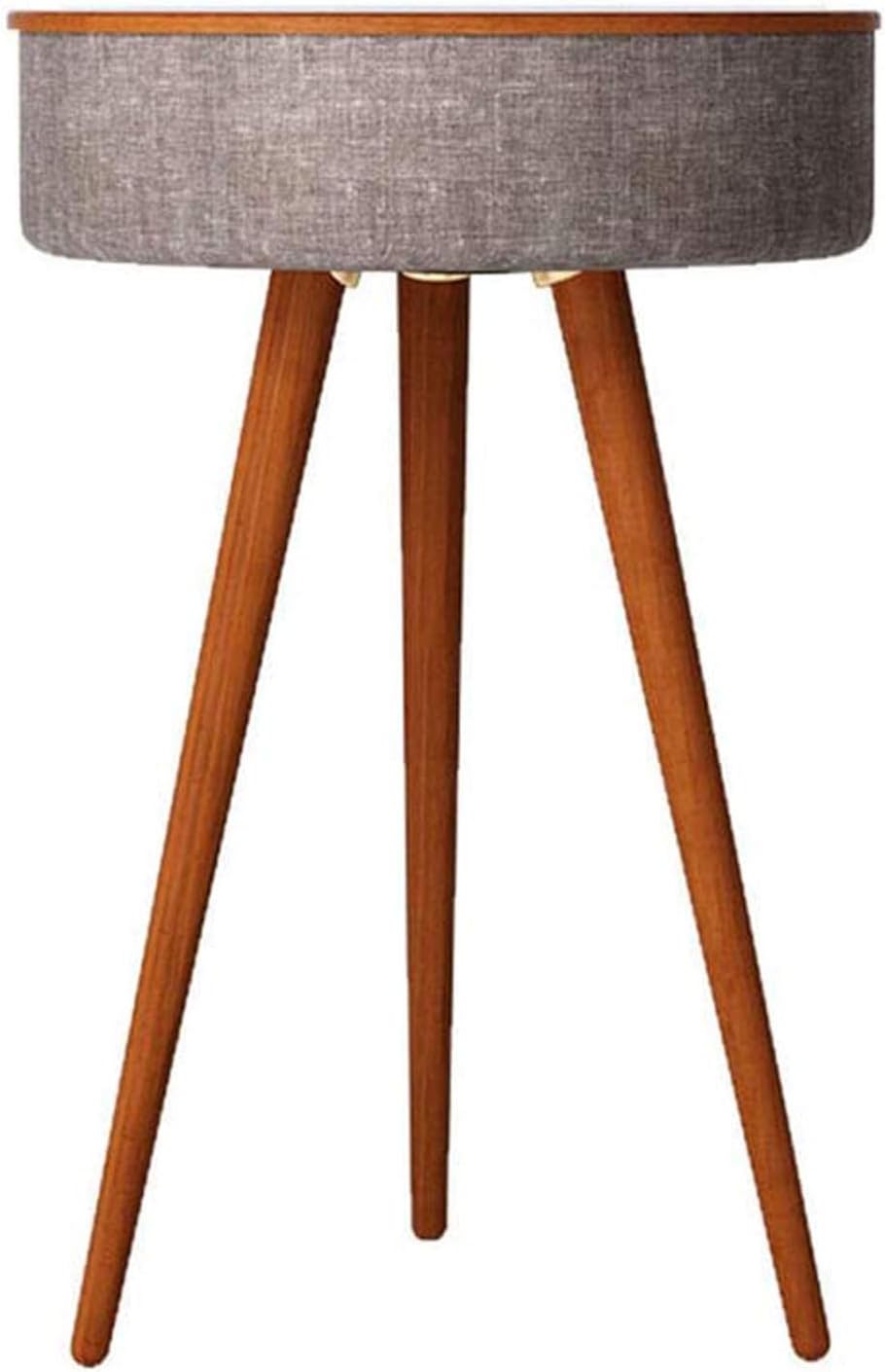 AYUSHOP Home Studio Smart Table with Built in 360° Bluetooth Speaker & Wireless Qi Charger - Ash Wood Night Stand- Modern & Functional Coffee Table & Night Stand,PrimaryColor