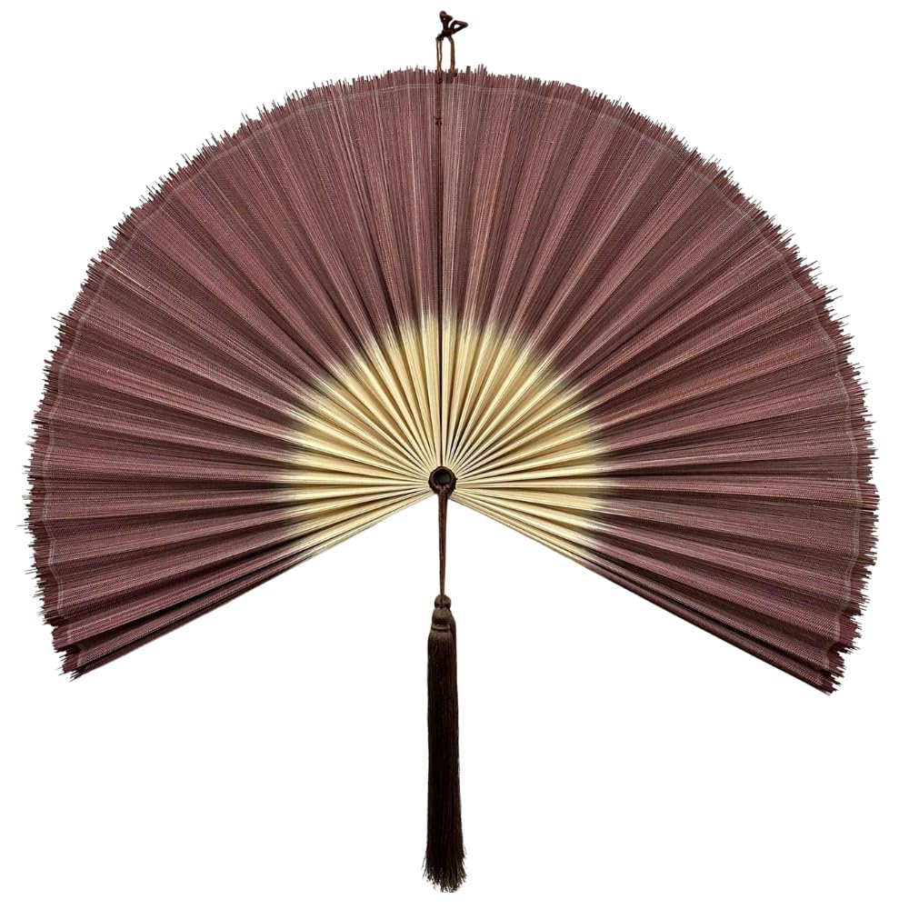 ChumDecor Fan Wall Decor,Large Bamboo Fan Wall Art For Boho Hanging Headboard,Decorative Folding Fan For Over Bed Decorations