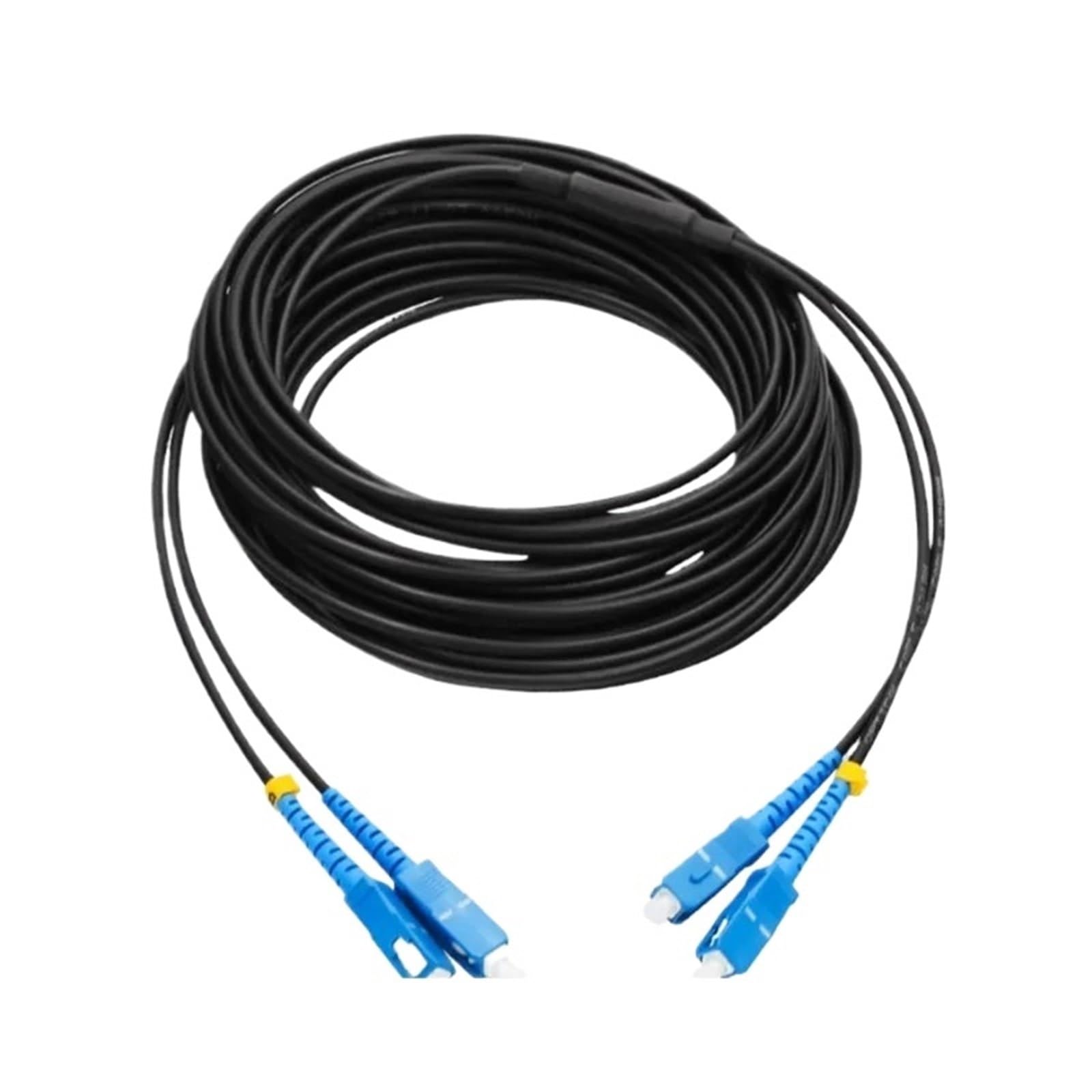 Fibre Optique blindée extérieure, SC-SC/FC/LC monomode 2 cœurs, Duplex, câble de raccordement blindé en Queue de Cochon, 100m,120m,150m(SC-SC 150m)