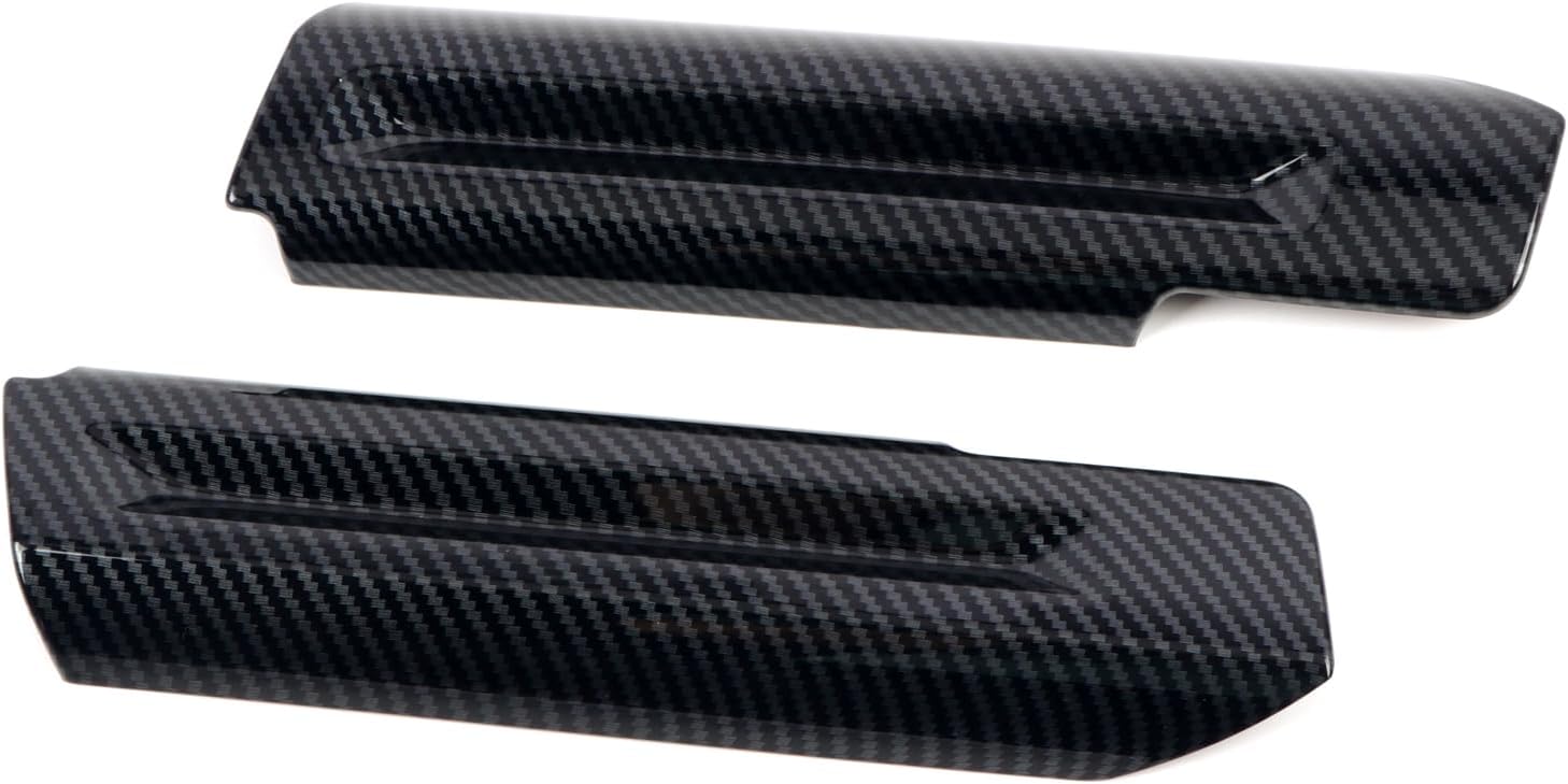 for Ford Mustang 2024-2025 ABS Carbon Fiber Black Interior Door Handle Cover Trim 2pcs Car Accessories