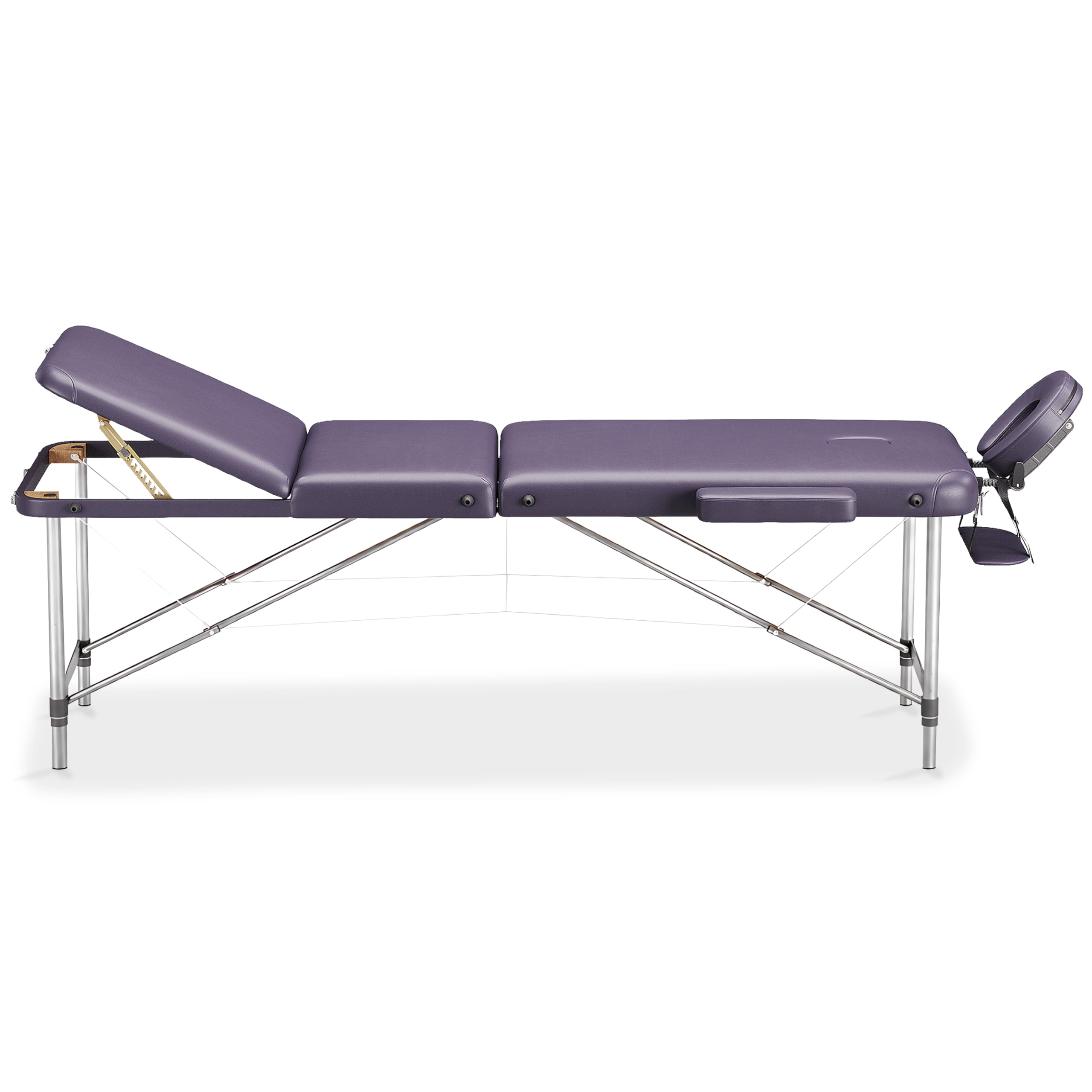 Beltom® Mobile Massagetisch Massageliege Massagebank 3 zonen klappbar Aluminium + Tasche - Lila