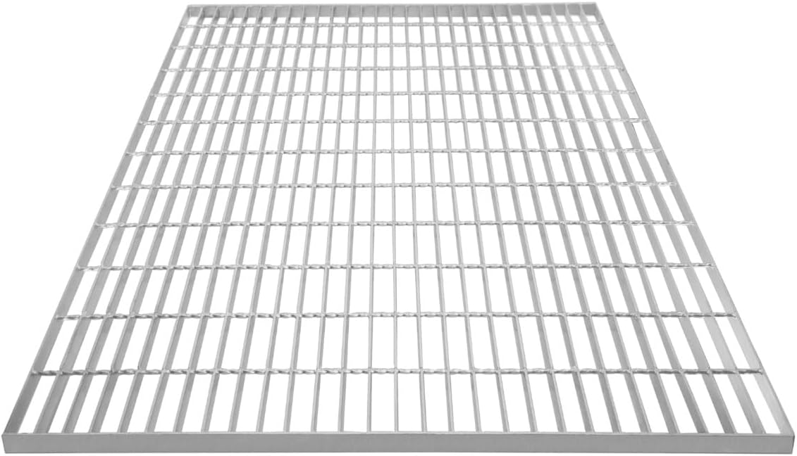 Galvanised Grating Floor Forge Walkway Mesh Floor Panel Grid Drainage Gutter Vent Heavy Duty Weatherproof Steel Zinc Coated 1200mm x 1000mm x 30mm 4mm Metal Thickness 1200kg Load Capacity