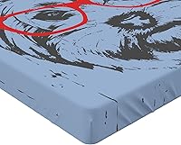 Vista 116 de Ambesonne - Sábana bajera ajustable multicolor, en colores y tres tamaños Azul y gris