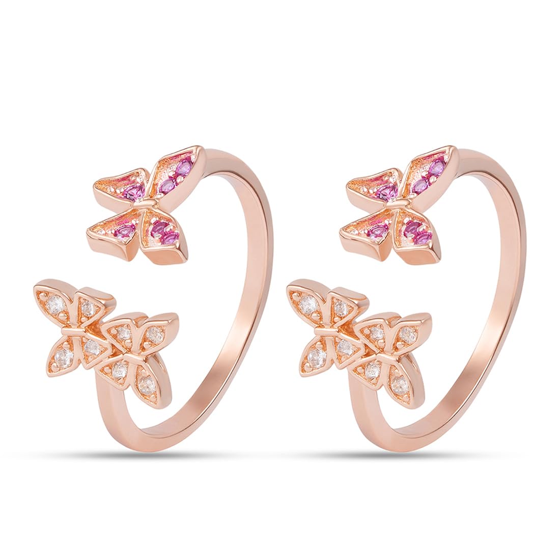 Butterfly Studded 925 Pure Silver Toe Ring For Women| Gift for Women | With Authenticity CertificateTOE-10056-image-48