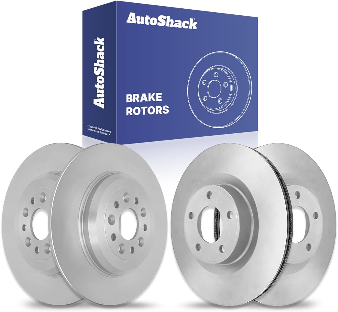AutoShack Front Vented & Rear Solid Brake Rotors 4-PC Set Replacement for 2011-2014 Ford Edge 2011-2015 Lincoln MKX
