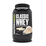 NutraBio Classic Whey Protein Powder- 25G of Protein Per Scoop - Full-Spectrum Amino Acid Profile - No Fillers, Artificial Colors, Preservatives - Low Glycemic Index - Creamy Vanilla, 2 Pounds