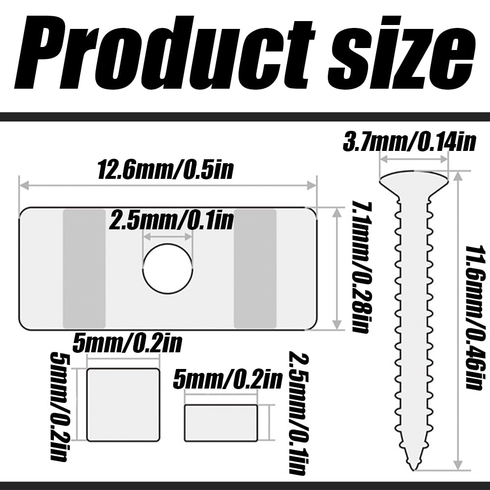 5 Sets Electric Guitar String Trees Guides Retainers with Mounting Screws for Fender Strat or Tele Style Electric Guitar, Silver