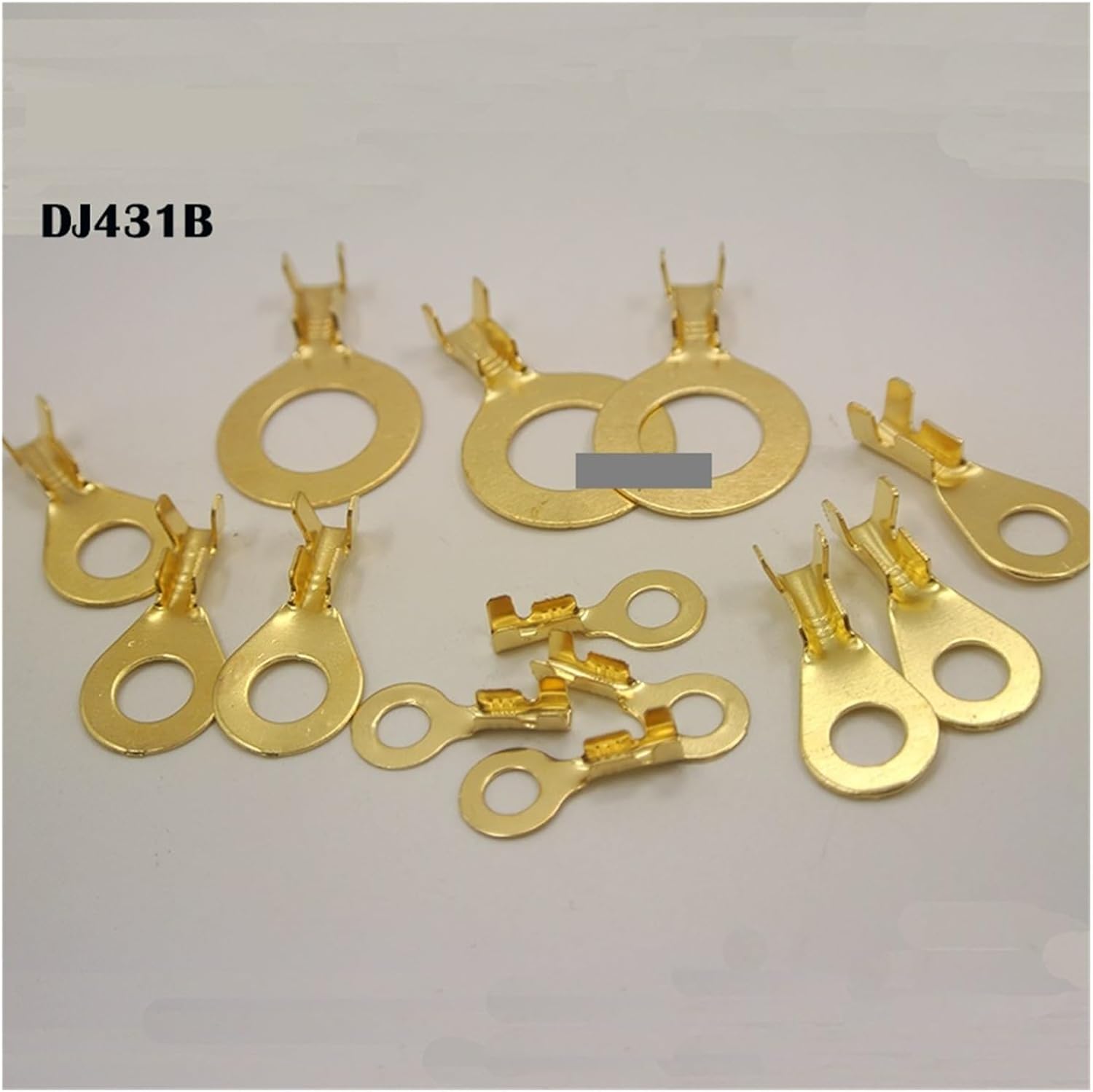 2000pcs DJ431 DJ431-4B 4.2mm Dia M4 Copper Circular Splice Terminal Wire Naked Connector for 0.75-1.5mm2 Wire