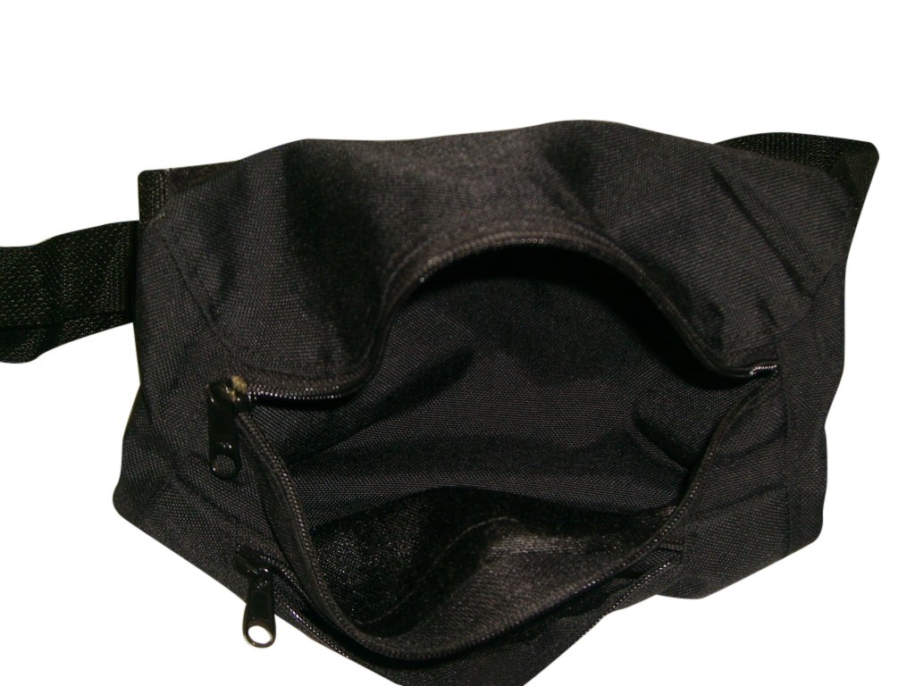Law Enforcement Fanny Packs, Fanny Pack With Hidden Weapon Pocket, Left Hand Made In USA. (Black)