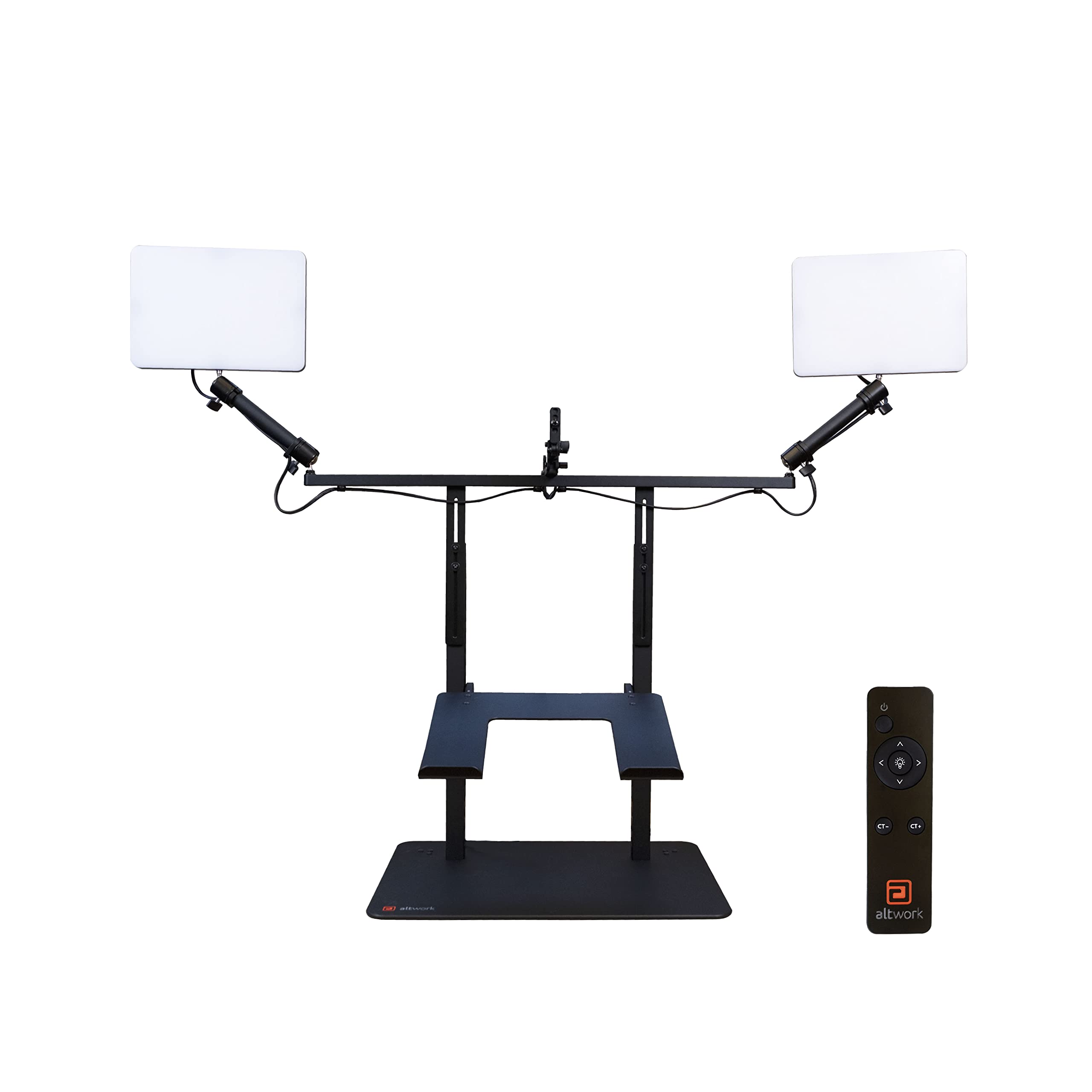 Altwork TruVue Webcam Lighting & Center Screen Webcam Mount with Desk Stand & Laptop Tray| LED Video Conferencing Lighting |Adjustable Brightness, Color Temperature | for 10-17" Laptops & MacBooks