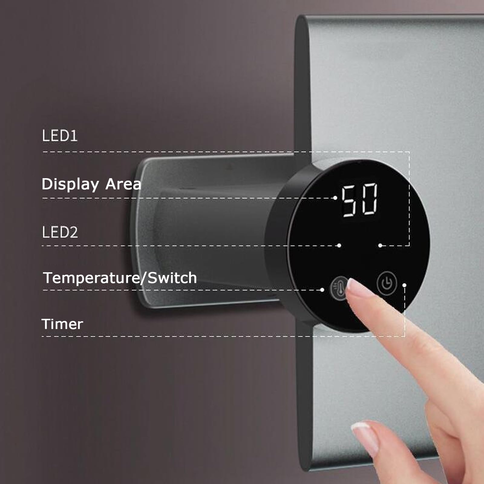 Portasciugamani elettrico – Design salvaspazio in alluminio con funzioni di riscaldamento e disinfezione intelligenti per bagno e camera da letto