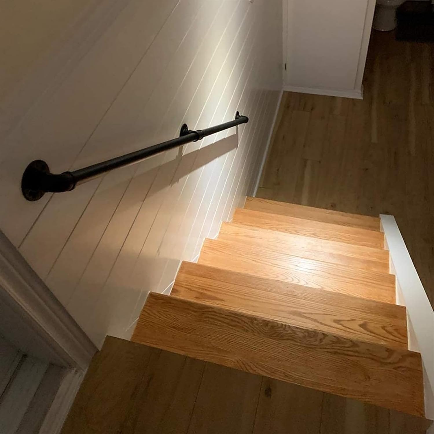 Staircase Handrail(1ft-20ft), Wall Mount Banister, Wrought Iron Stairs Railings, Attic Corridor Support Rod, Complete Kit (Size : 2ft)