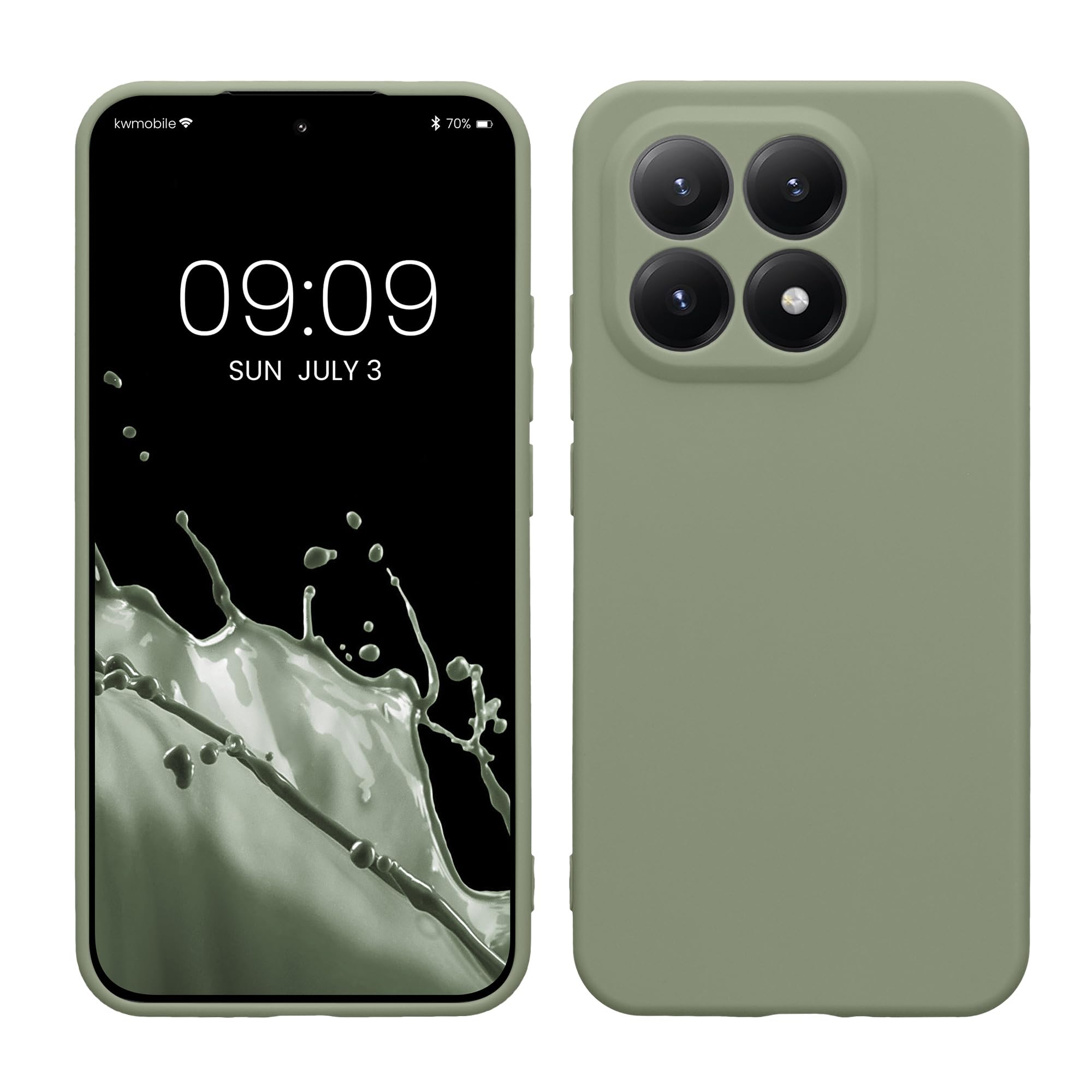 kwmobile Carcasa Compatible con Xiaomi Redmi Note 14 Pro 5G / Poco X7 Funda - Funda Ultrafina de TPU con Bordes elevados - Lavanda Metalizado — view 334