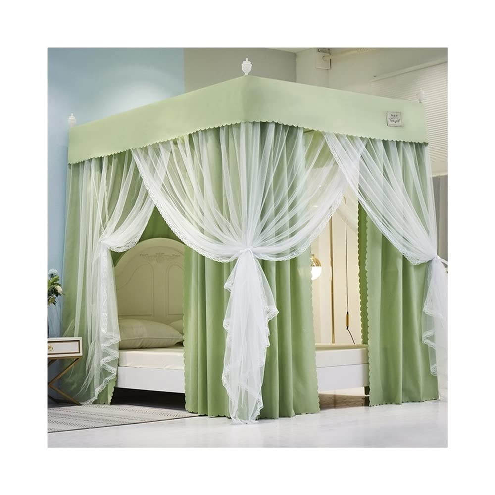 Moustiquaire de lit baldaquin 4 poteaux Style 4 pour chambre ado et adulte (1.8x2x2m)