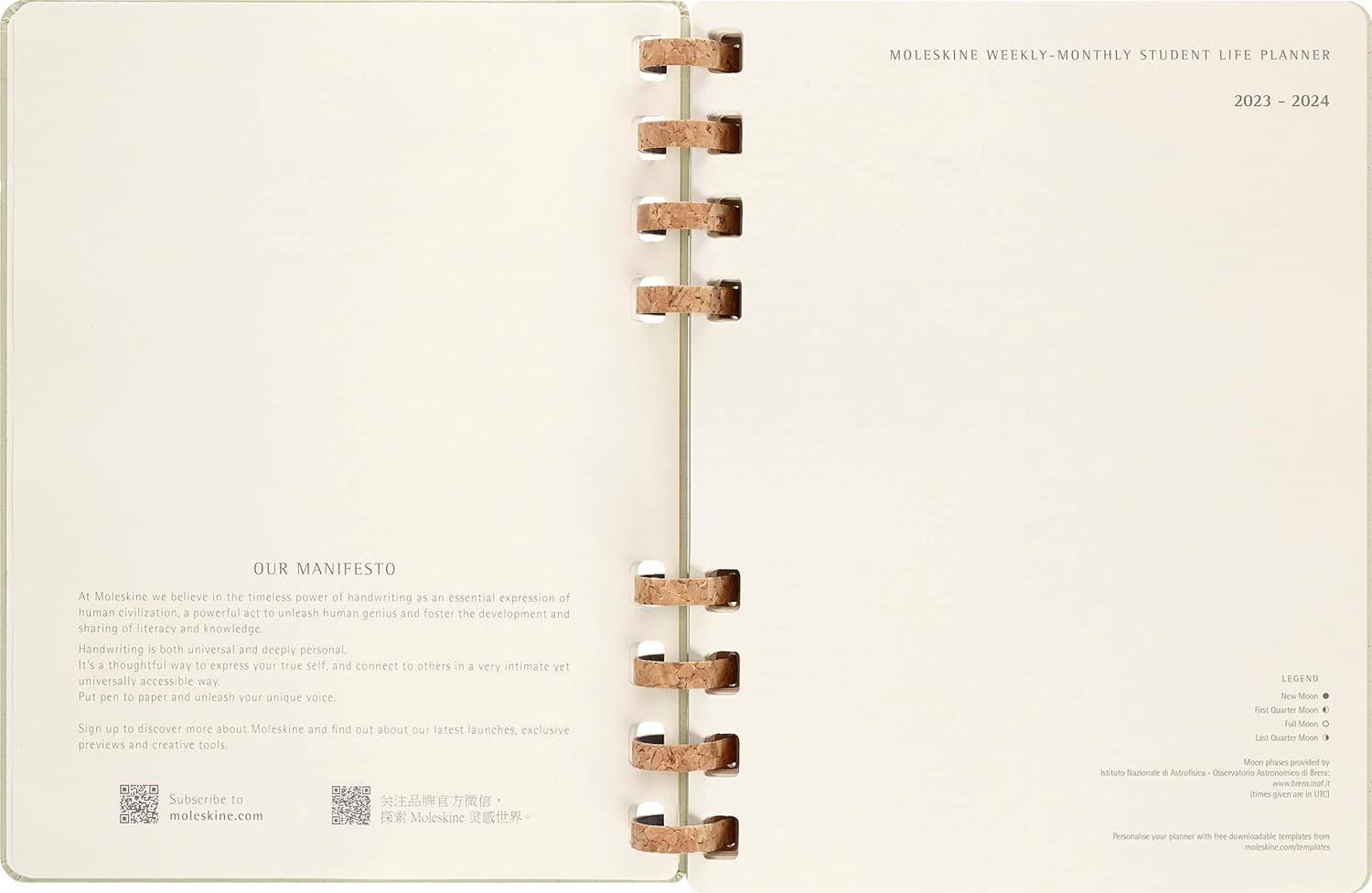 Moleskine 2024 Spiral Academic Planner, 12M, Extra Large, Crush Kiwi, Hard Cover (7.5 x 10)