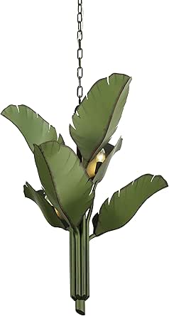 Varaluz Banana Leaf 6 Light Chandelier - Natural Green