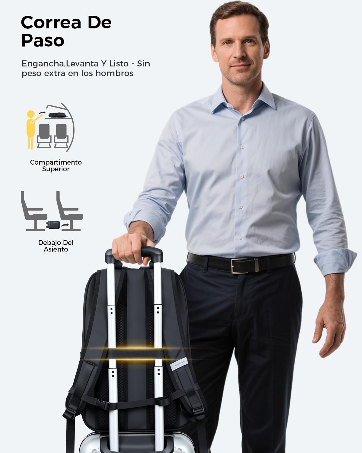 Mochila Portatil 15.6 Pulgadas,12L-20L Expandible,Con Puerto USB