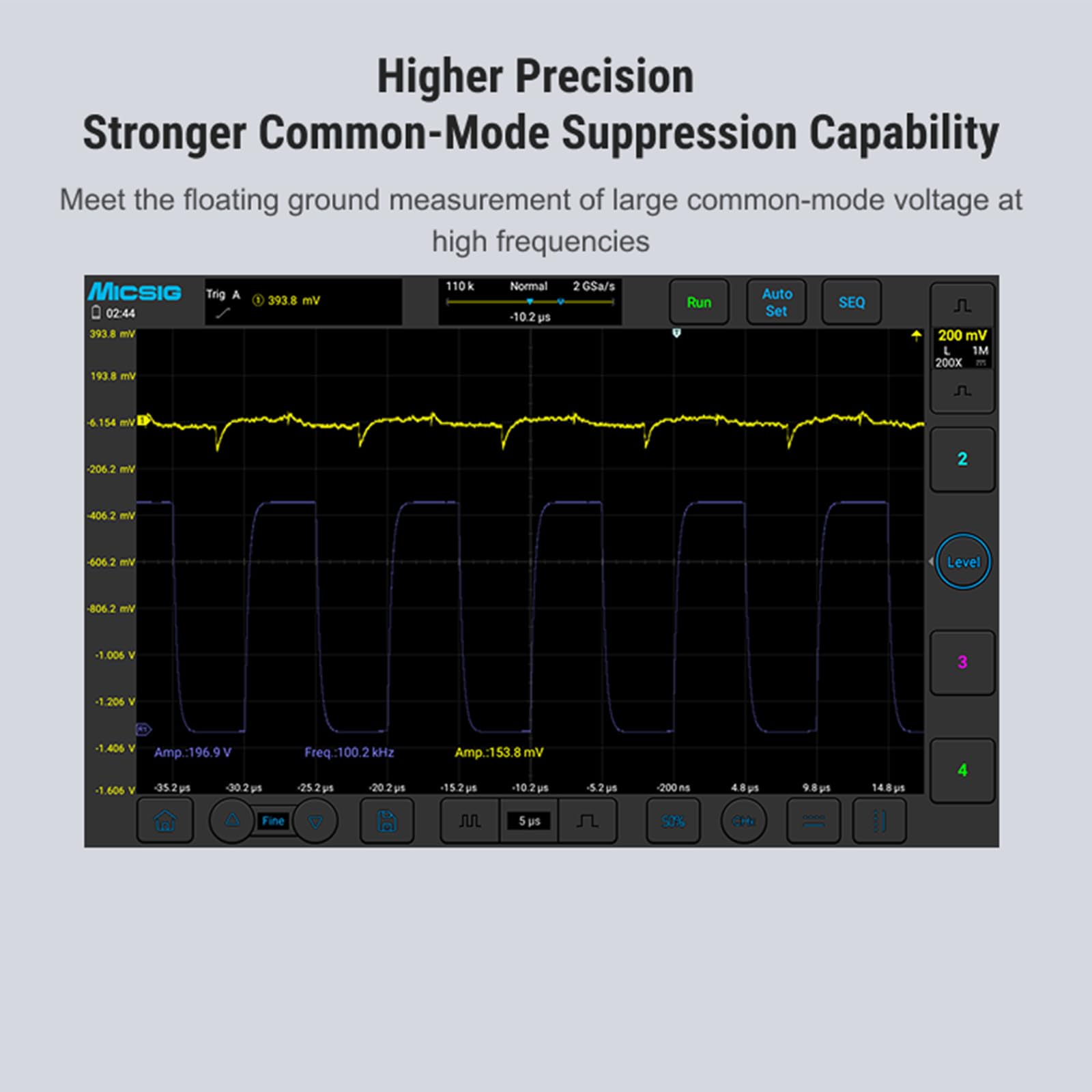 Micsig High Voltage Differential Probe DP Series oscilloscopes Probe 100Mhz/150Mhz/200Mhz oscilloscopes Probe DP1500/DP700/DP3000/DP7000/DP701/DP1501/DP3001/DP702/DP1502/DP3002(DP700 100Mhz)