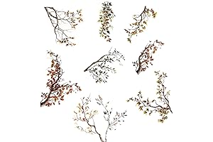 20Pcs Transparent Tree Branch Leaves Vinyl Sticker for Wall Decor