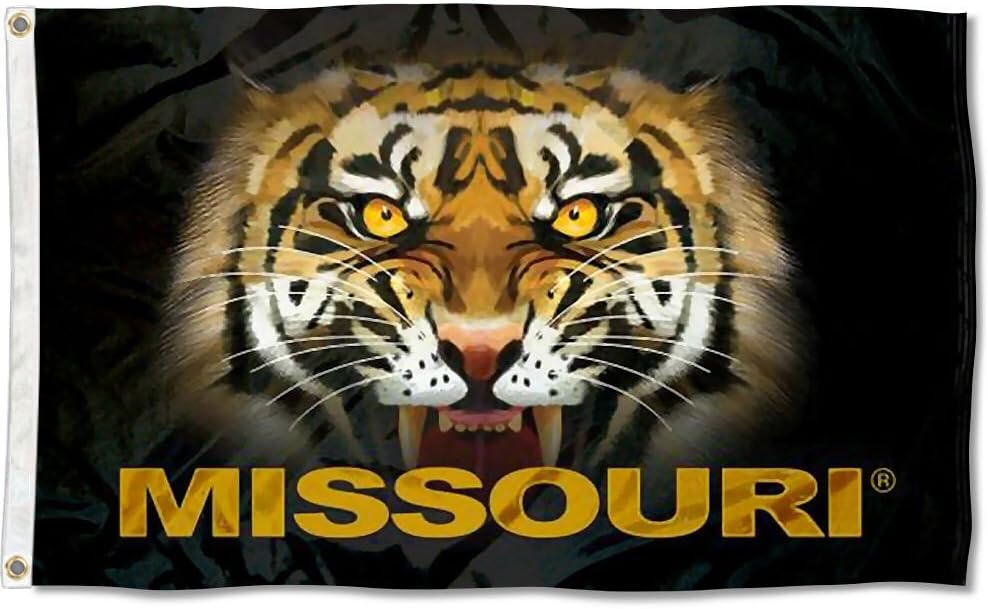Missouri Mizzou Tigers Tiger Eyes College Flag