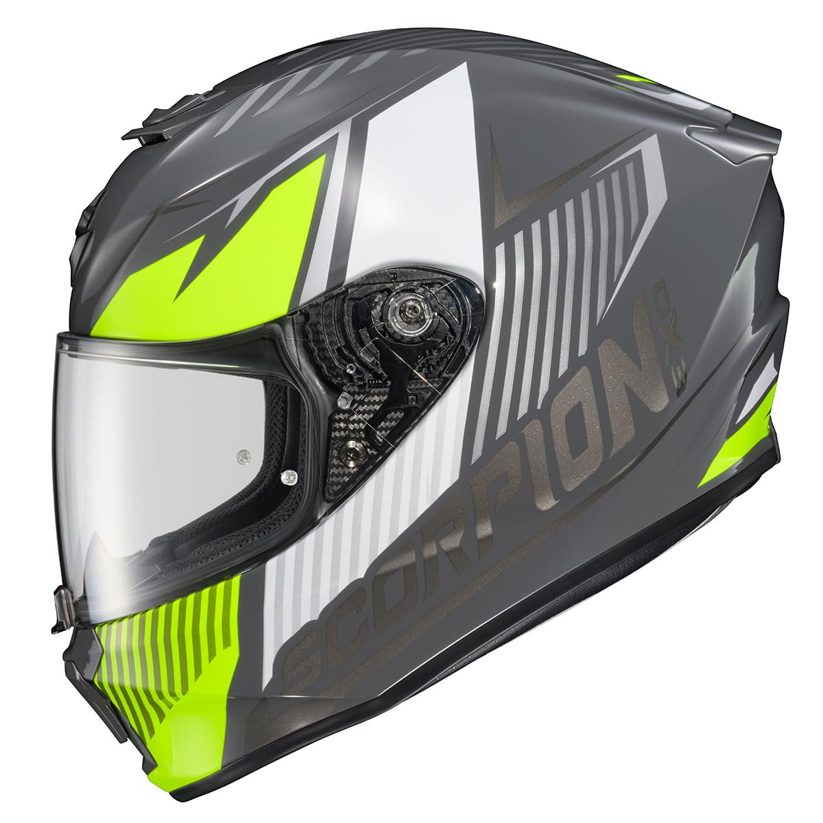 ScorpionEXO R330 Full Face Motorcycle Helmet with Pinlock Ready Shield Bluetooth Ready Speaker Pockets DOT ECE Approved Hawker (Hi-Viz - Medium)