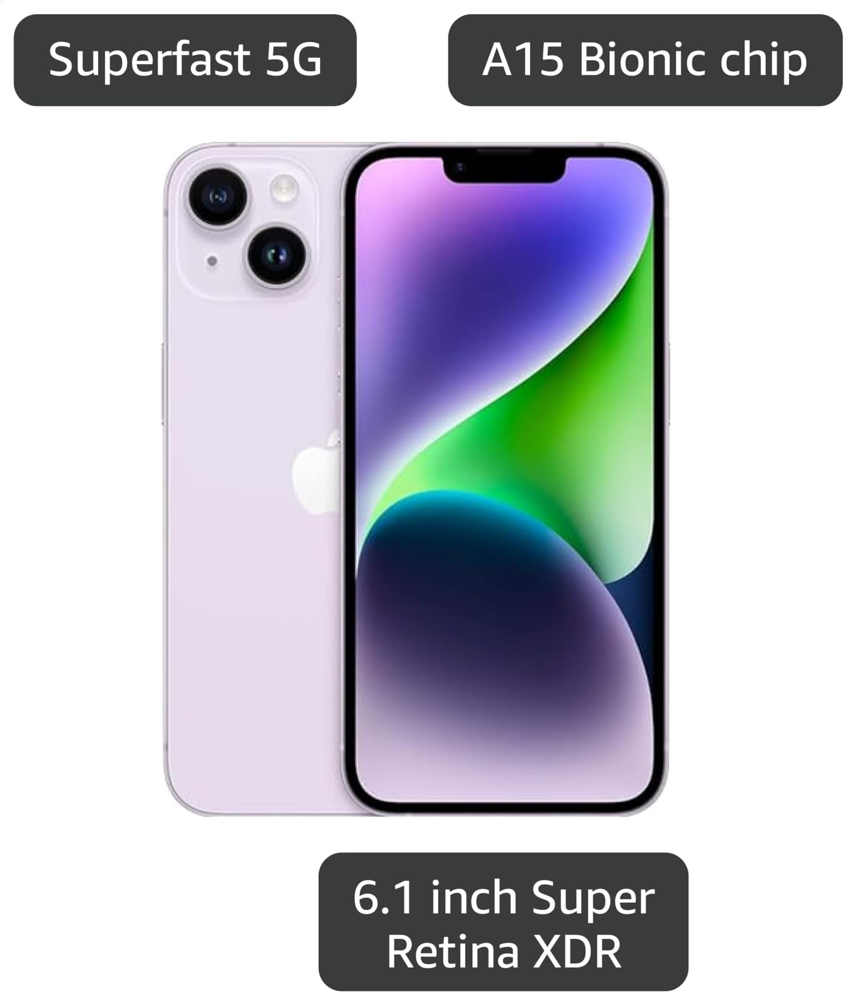 花*様 Apple iPhone 14 128GB パープル Amazon.com: Apple iPhone 14, 128GB, Purple - Unlocked (Renewed