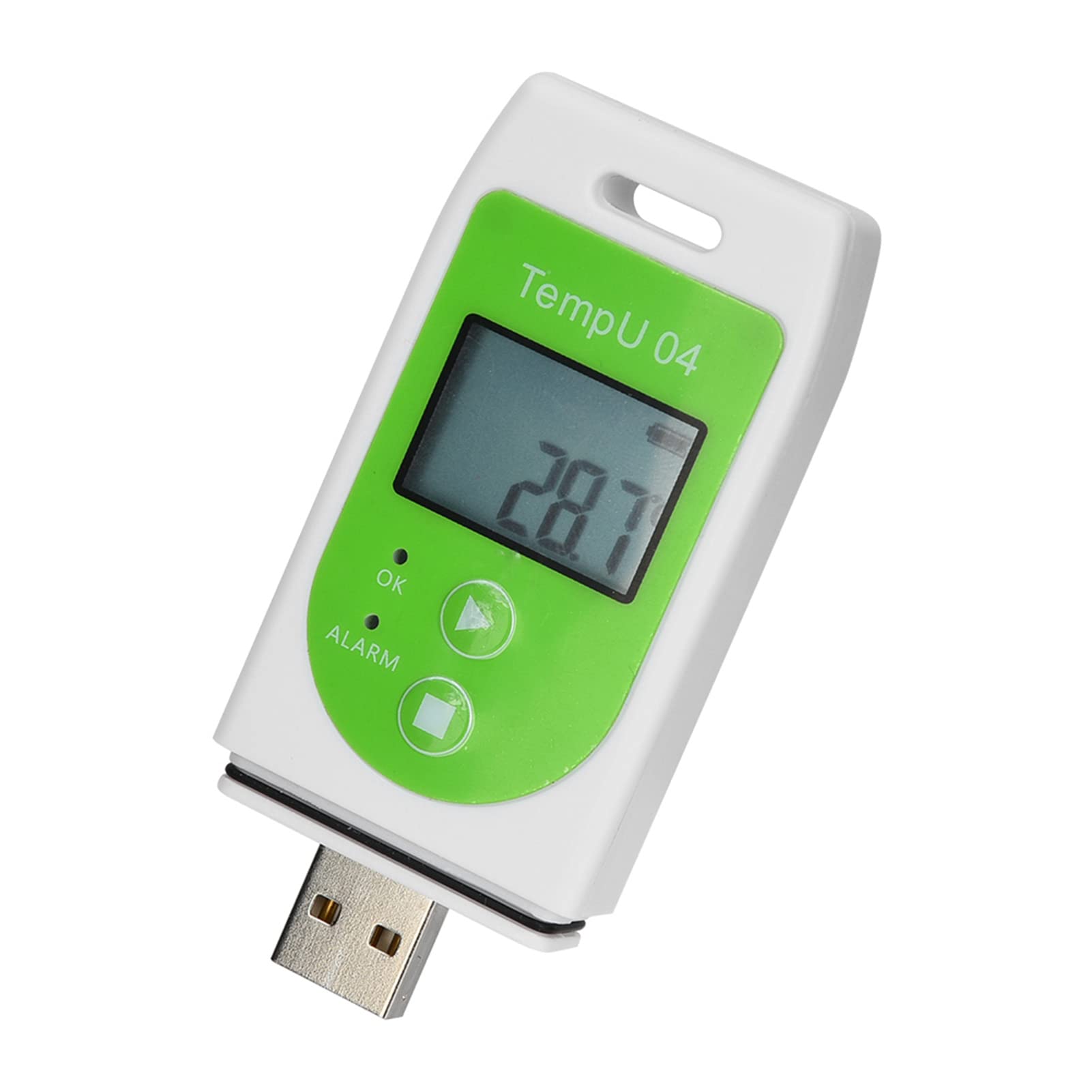 Data Logger di Temperatura e Umidità TempU04 PDF Porta USB Registratore di Umidità di Temperatura Riutilizzabile Capacità di 12.000 Punti[TempU04] (TempU04)