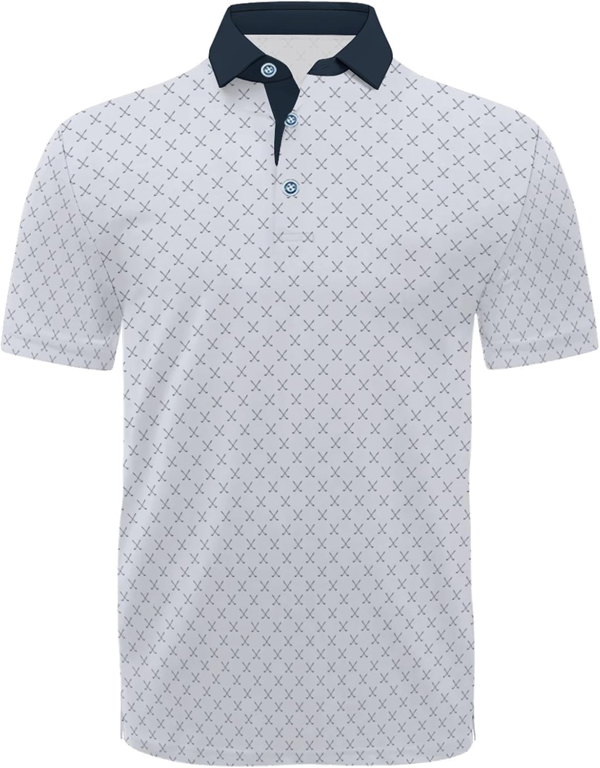 SELINK Golf Shirts for Boys Short Sleeve Dry Fit Moisture Wicking Polo Shirt Performance Sport Active Shirt White Club-6-7Y