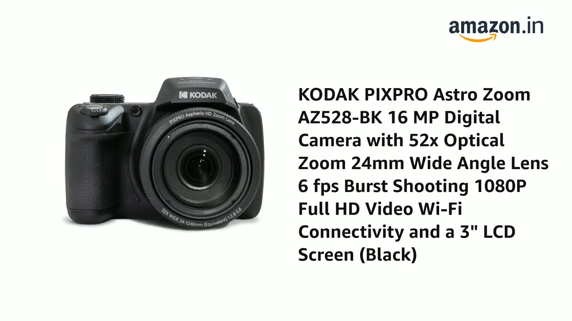 8✨ Buy KODAK PIXPRO Astro Zoom AZ528-BK 16 MP Digital Camera with 52x