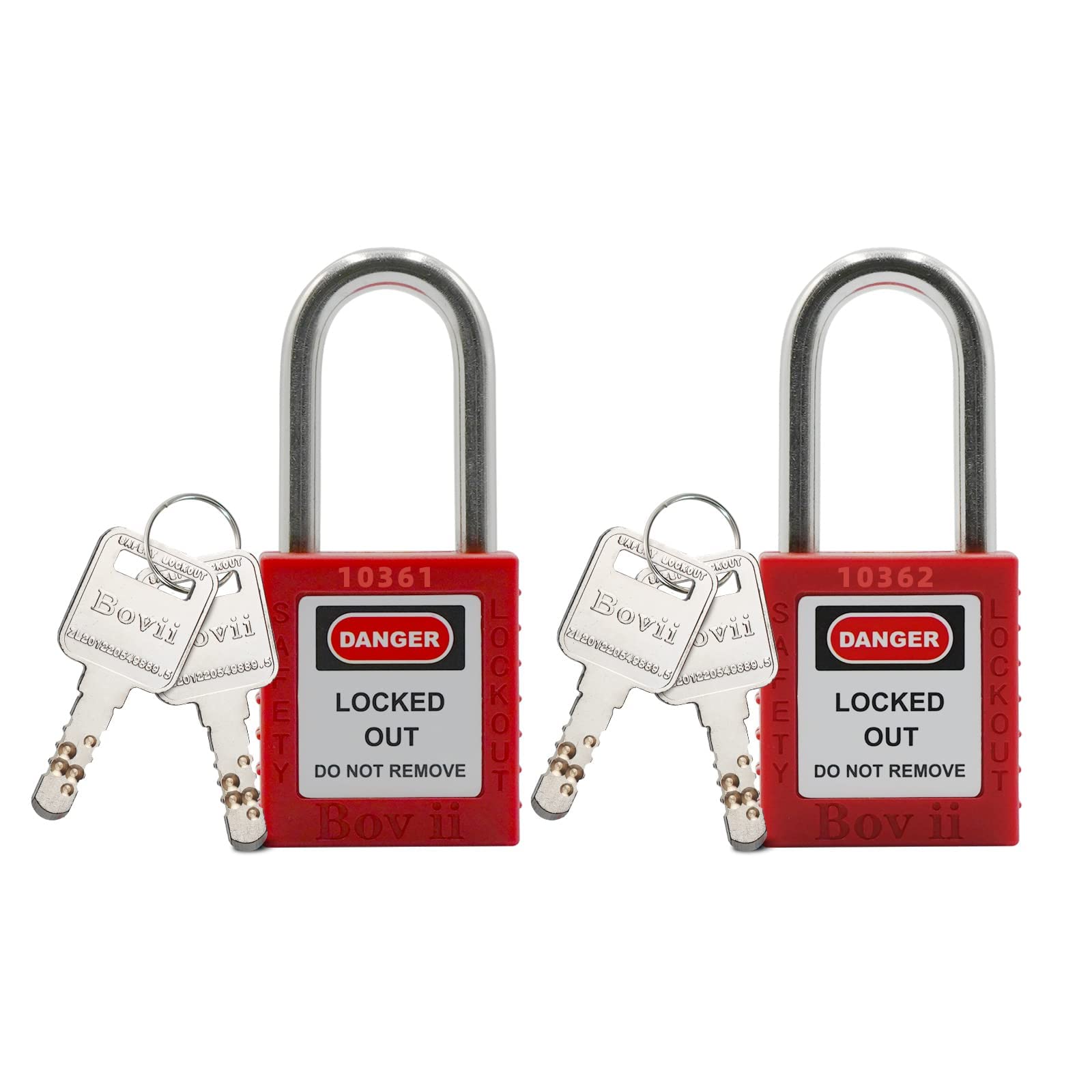 Buy Boviisky Keyed Different Lockout Tagout Locks, 2 Sets Red Lockout