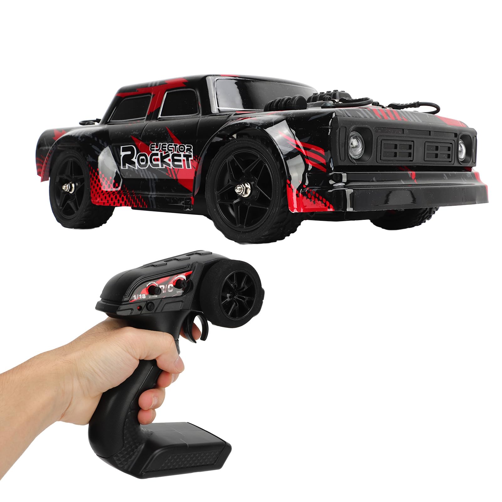 Samochód do driftingu RC, skala 1/16, 2,4 GHz 4WD, pilot zdalnego sterowania, 36 km/h, samochód RC o dużej prędkości, do ponad 6 rozrywek ze światłem LED