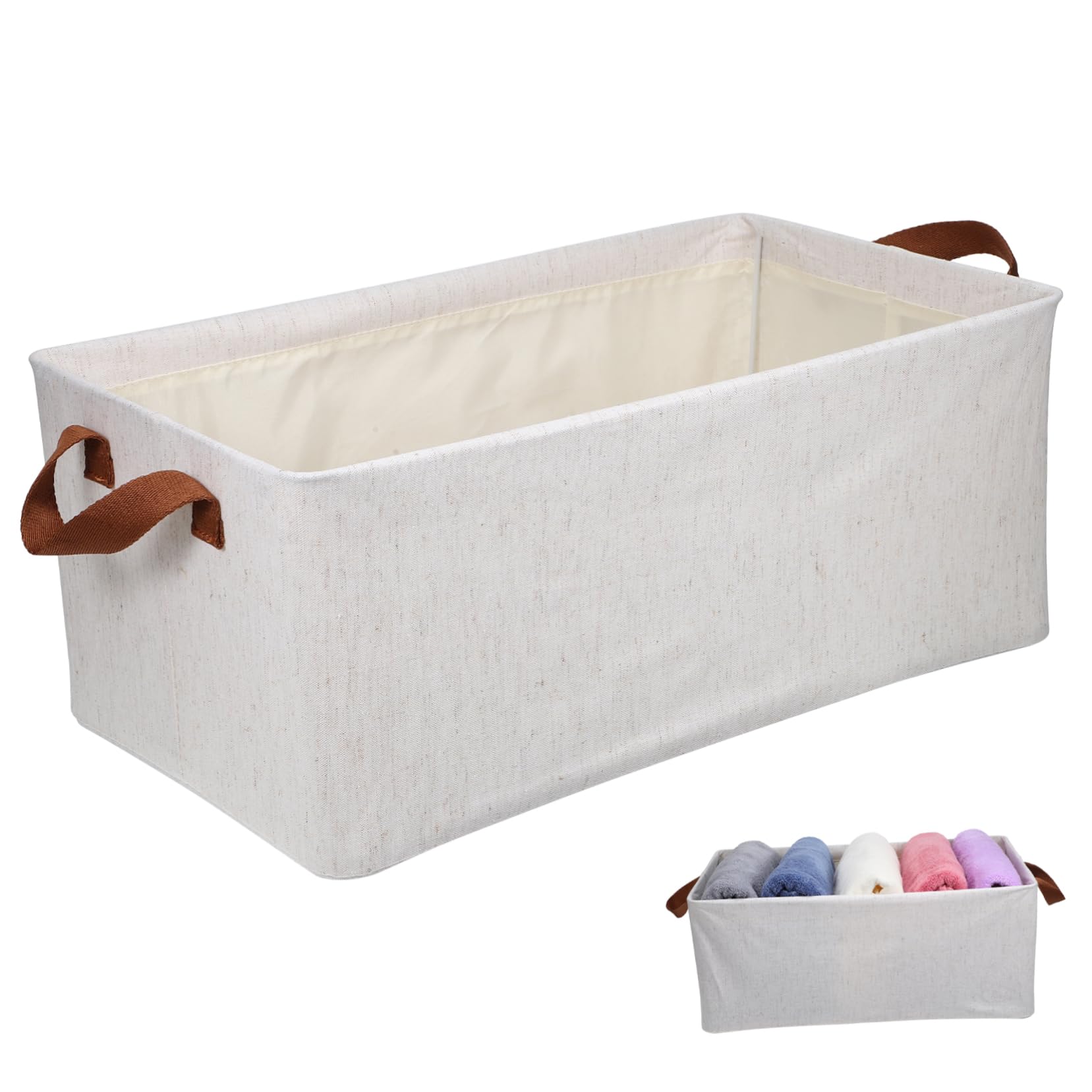 Panier de rangement pliable type tiroir pour éliminer le désordre des jouets et textiles