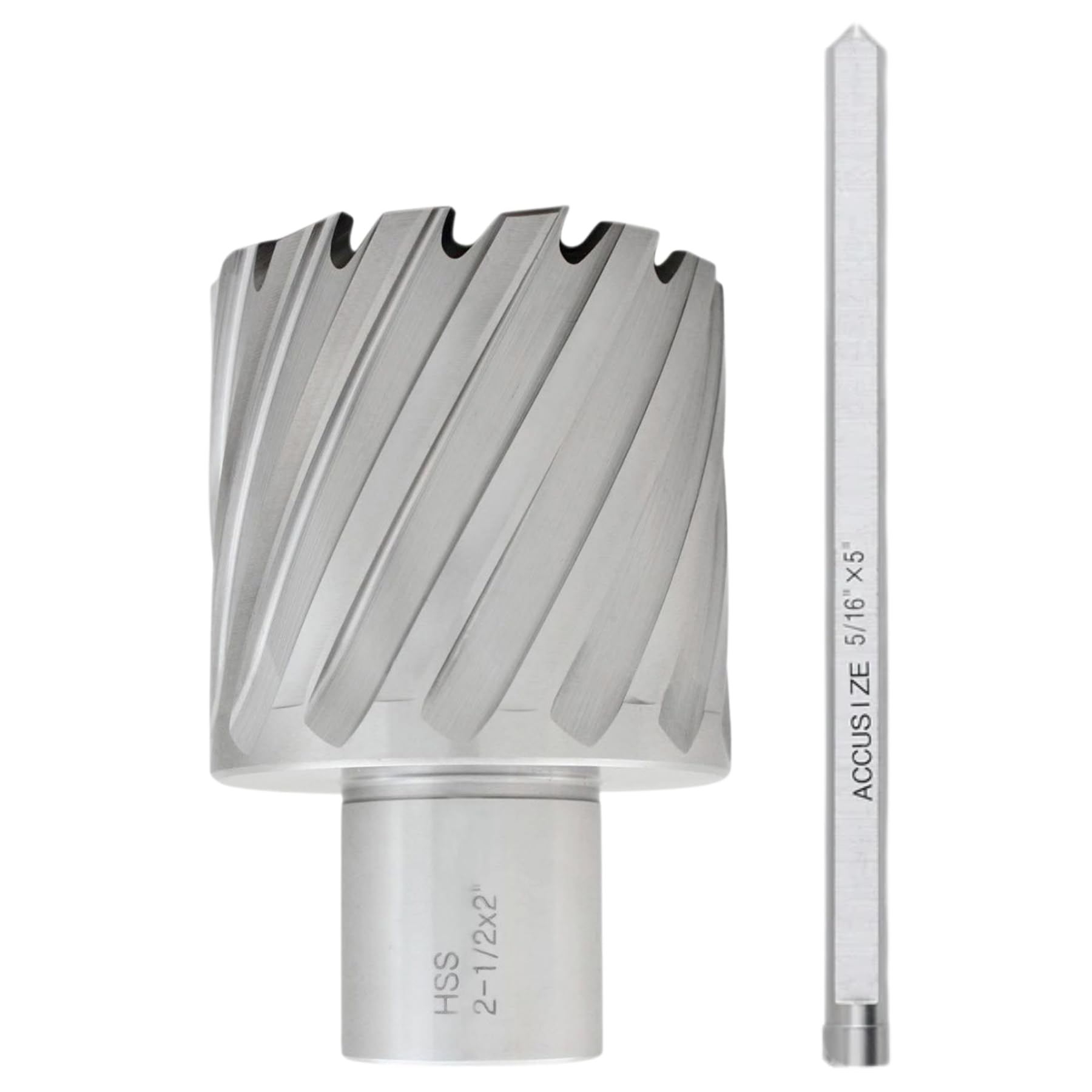 Fraise à carotter Accusize HSS 2-1/2" pour perçage profond de 2 pouces avec pilote