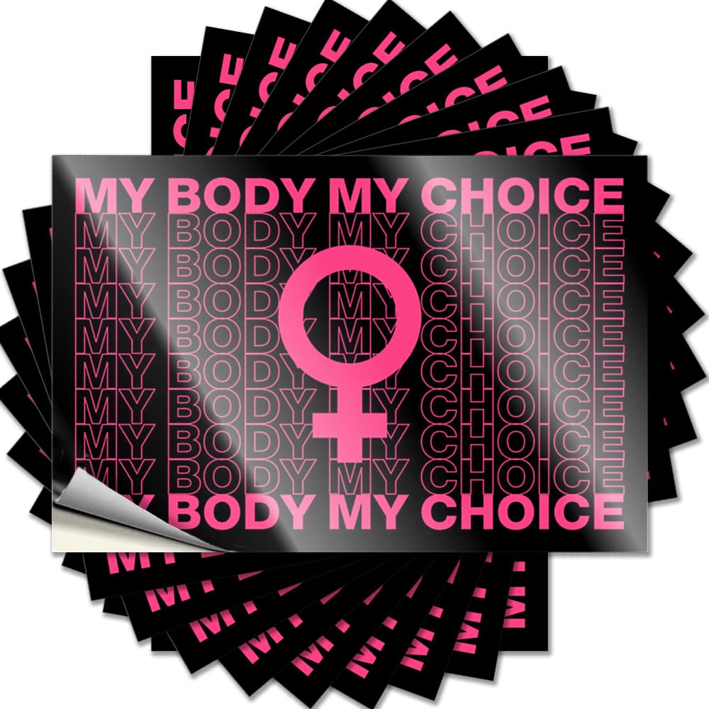 My Body My Choice Women's Rights Quote Boys | Great Tumbler Removable Decal Pack(12X18CM)