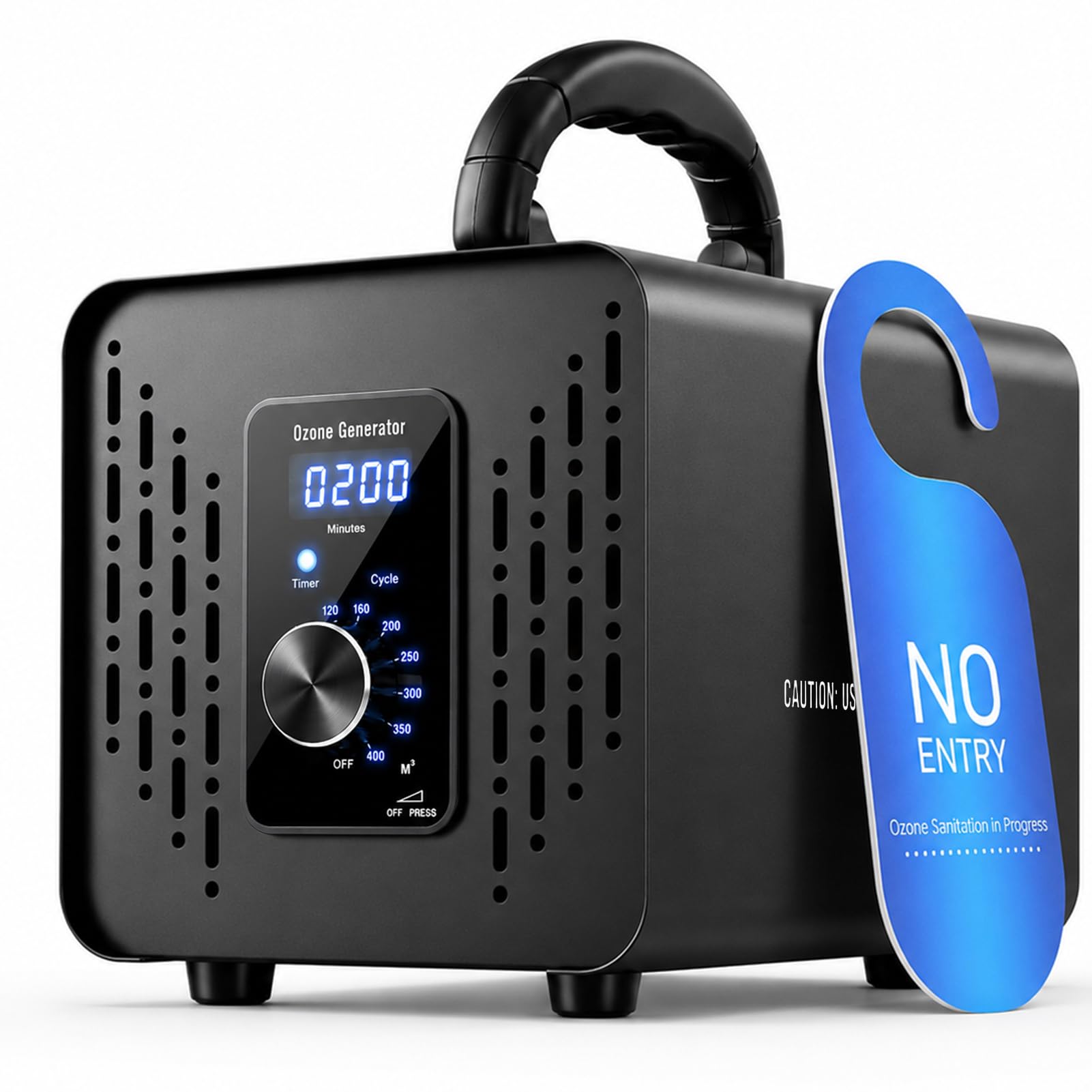 Ozongenerator 120,000mg/h, Smart Ozongerät mit 2 Modi CYCLE & TIMER, Ozon Luftreiniger mit verzögerter Startfunktion & 120 Min Timer, O3 Ozonisator für Wohnung Auto Haustier- und Küchengerüche