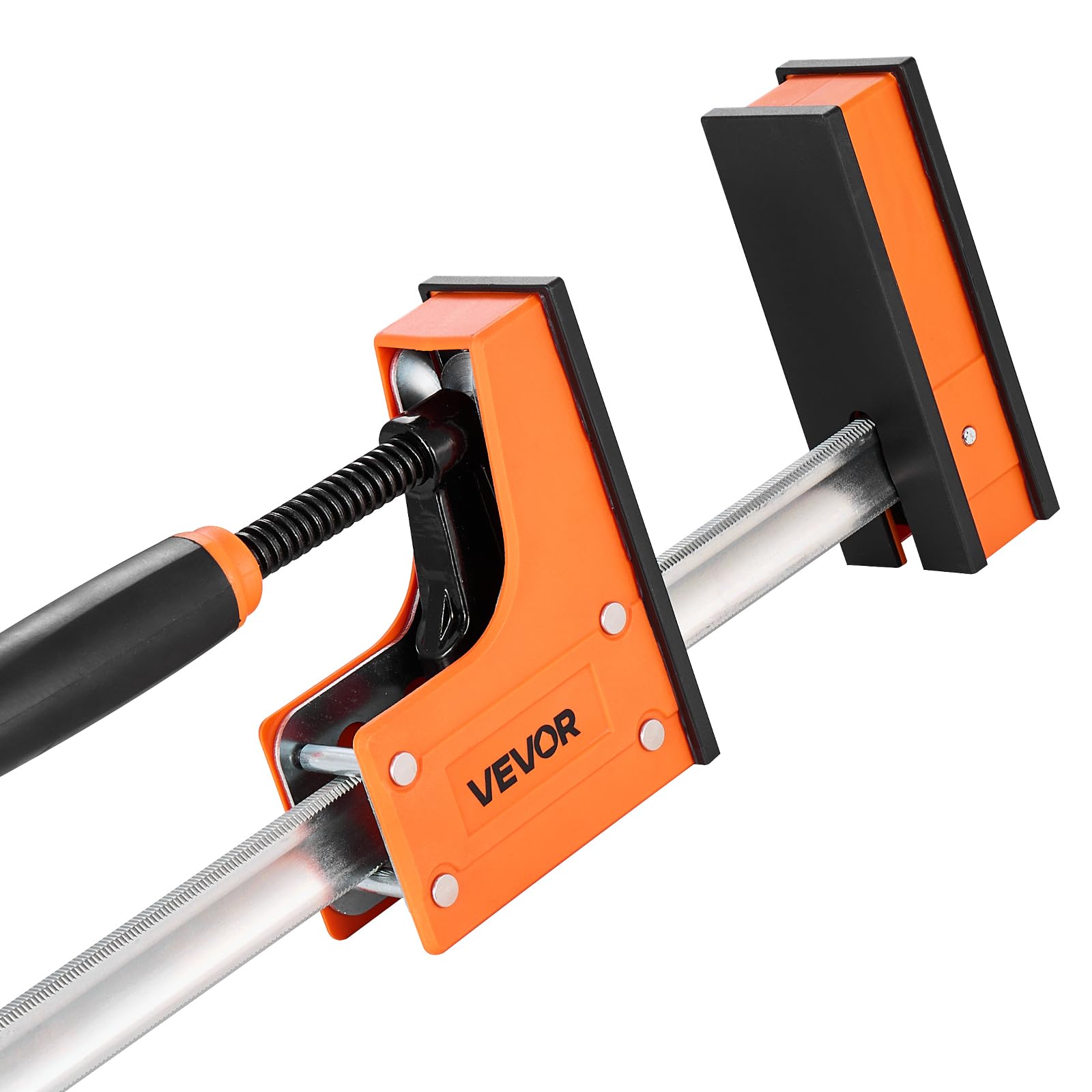 VEVOR Morsetti a Barra per Lavorazione del Legno da 91,4 cm Morsetti a F con Limite di Carico di 680 kg 2 Pezzi, Pressione Uniforme, Plastica ad Alta Resistenza e Acciaio al Carbonio, Arancione