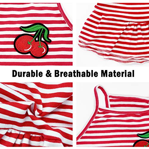 Dog Shirt Striped Skirt Pet Dress Clothes, Puppy T-Shirts Soft Costumes, Puppy Apparel Print Vest Outfits For Small Medium Dogs And Cats Princess Dresses Girl Boy Clothing (Skirt Xl) #TOP3