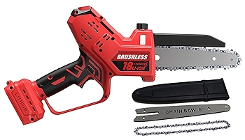 Cordless Mini Chainsaw for Milwaukee M18 Battery - 2-in-1 Brushless Pruning Tool