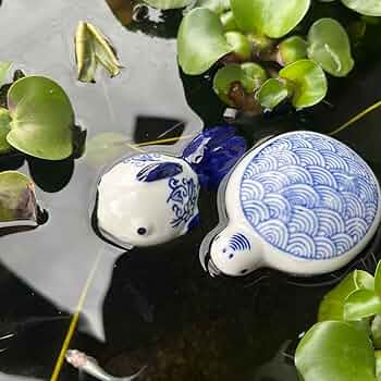 金魚鉢 メダカ 亀 陶器製 Amazon.co.jp: 浮陶器 カメ 金魚 睡蓮鉢 金魚鉢 メダカ鉢